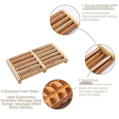 Studded Wooden Foot Relaxer With Steel Rod (Flat 35% off)