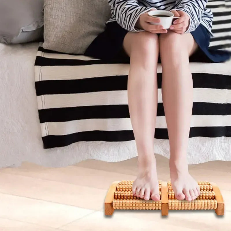 Studded Wooden Foot Relaxer With Steel Rod (Flat 35% off)